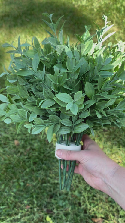 Artificial Frosted Green Vanilla Plant